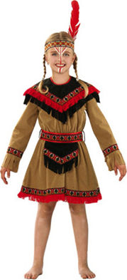 Déguisement ensemble d'indienne Nakota ou Kiowa (jupe et tunique ou robe)